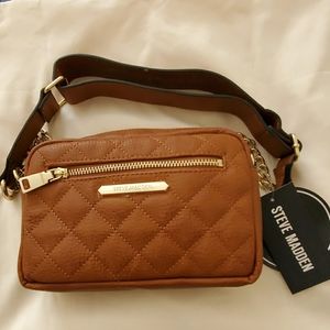 Steve Madden Small Cognac Brown Crossbody Purse